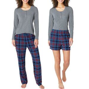Eddie Bauer Ladies' 3-Piece  Waffle Fleece Soft Pajamas Set